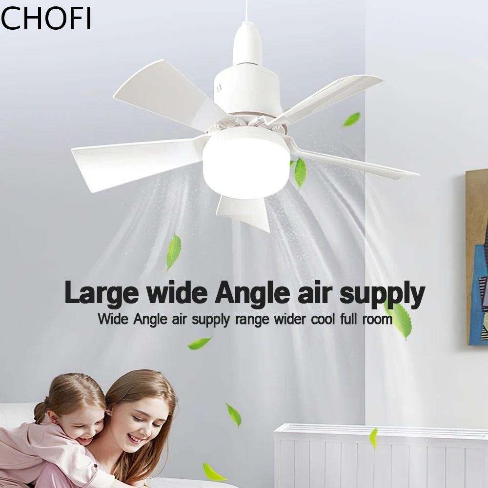 CHOFI Lâmpada De Teto Com Ventilador LED , E27 Base De Controle Remoto Iluminação De Ventiladores Sem Fio , Elétrico Inteligente E Silencioso Regulação De Fluxo Luminoso