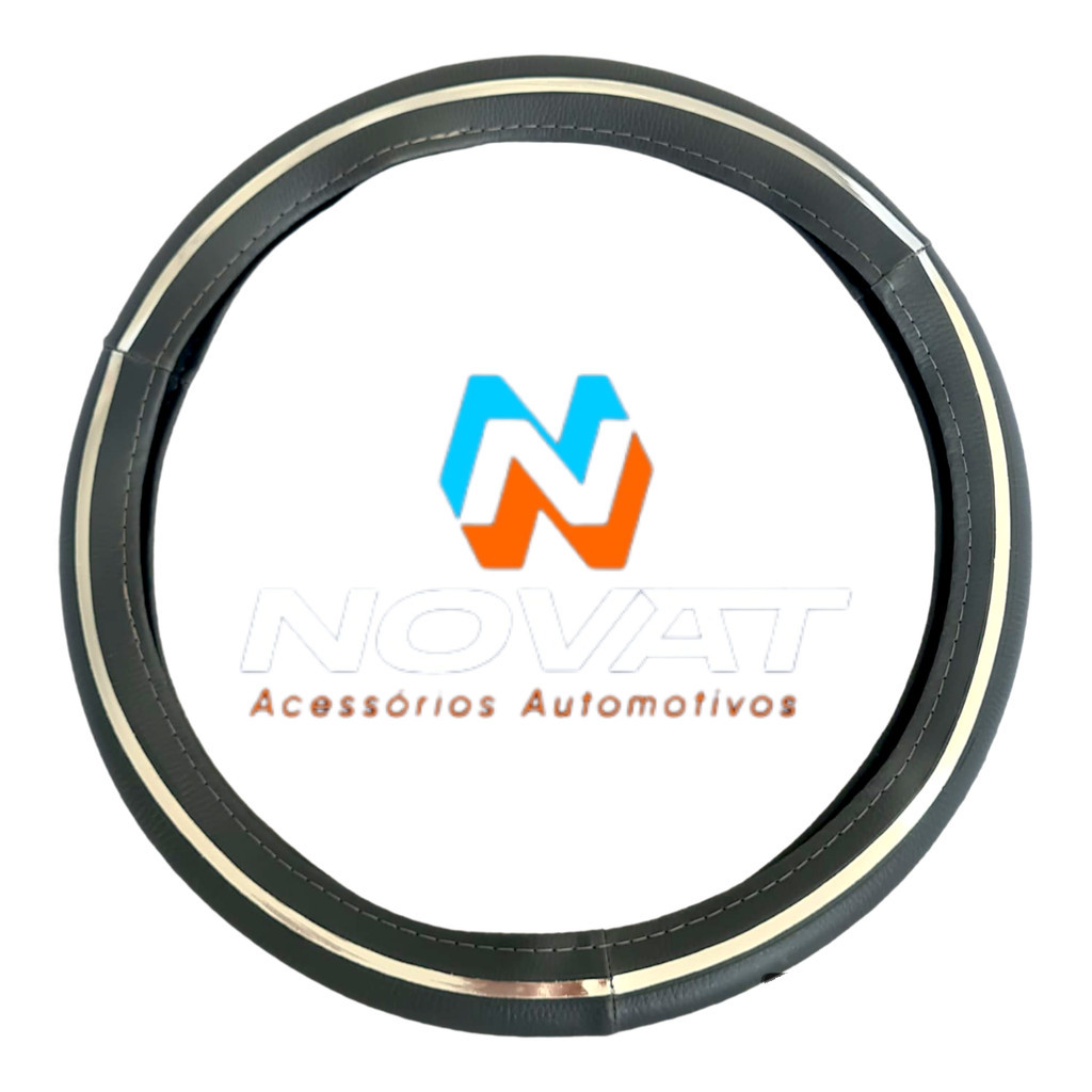 Capa Protetor de Volante Automotivo 38 cm em Sintético Ecológico Antiderrapante Macio