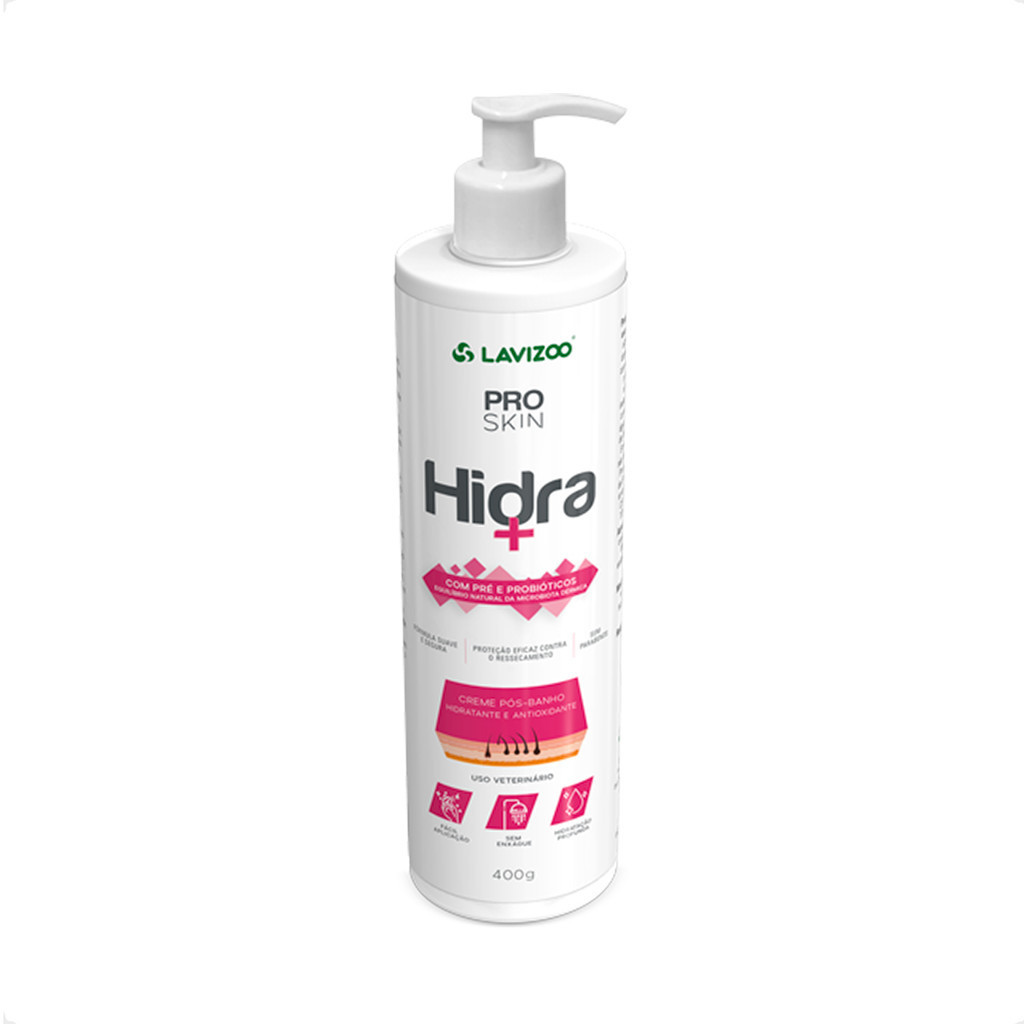 Hidra + Creme Pós Banho Skin On Lavizzo - 400g - Pets