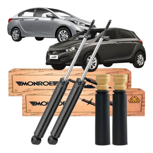 Kit Amortecedor Traseiro Original Monroe  Hb20 / Hb20s 1.0 1.6 2012 2013 2014 2015 em Oferta na Shopee