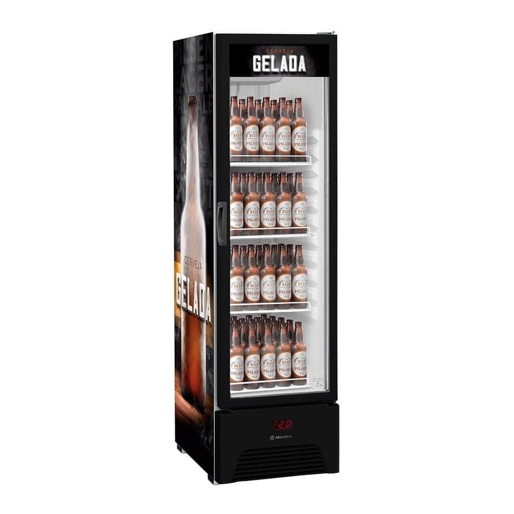 Cervejeira Metalfrio 324 Litros VN28RP Optima, Frost Free, Preto