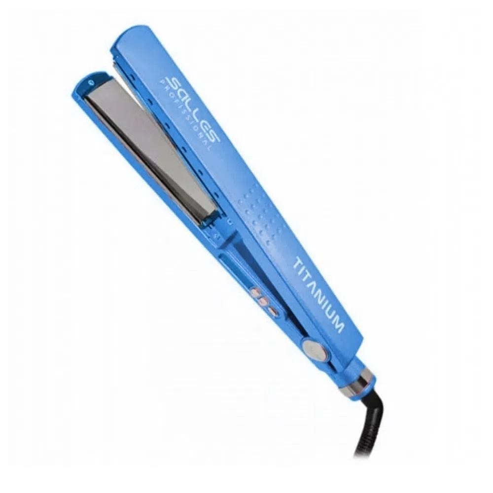 Chapinha de cabelo Salles Profissional Titanium azul 110V/220V em Oferta na Shopee