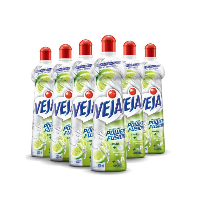 Kit Veja Power Fusion Limao 500ml com 6 - Home & Living