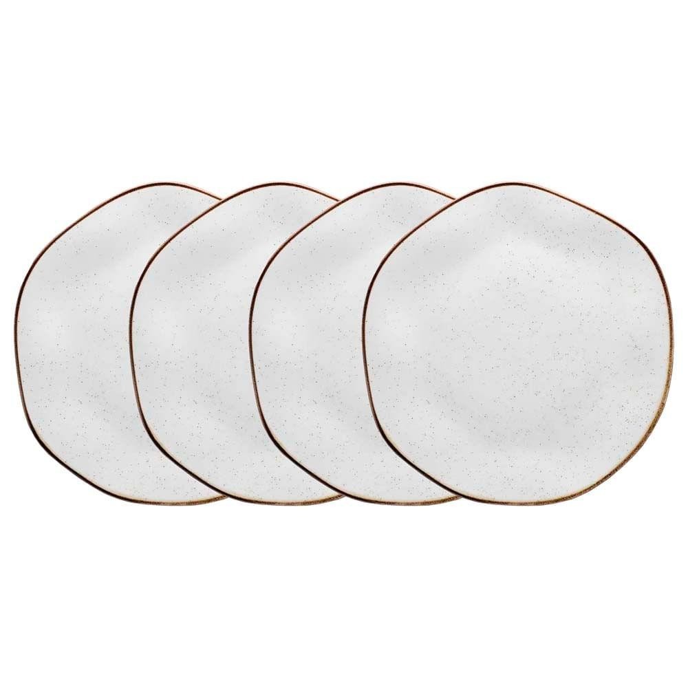 Conjunto de 4 Pratos Rasos 27,5cm Oxford Ryo Maresia, Porcelana - Home & Living