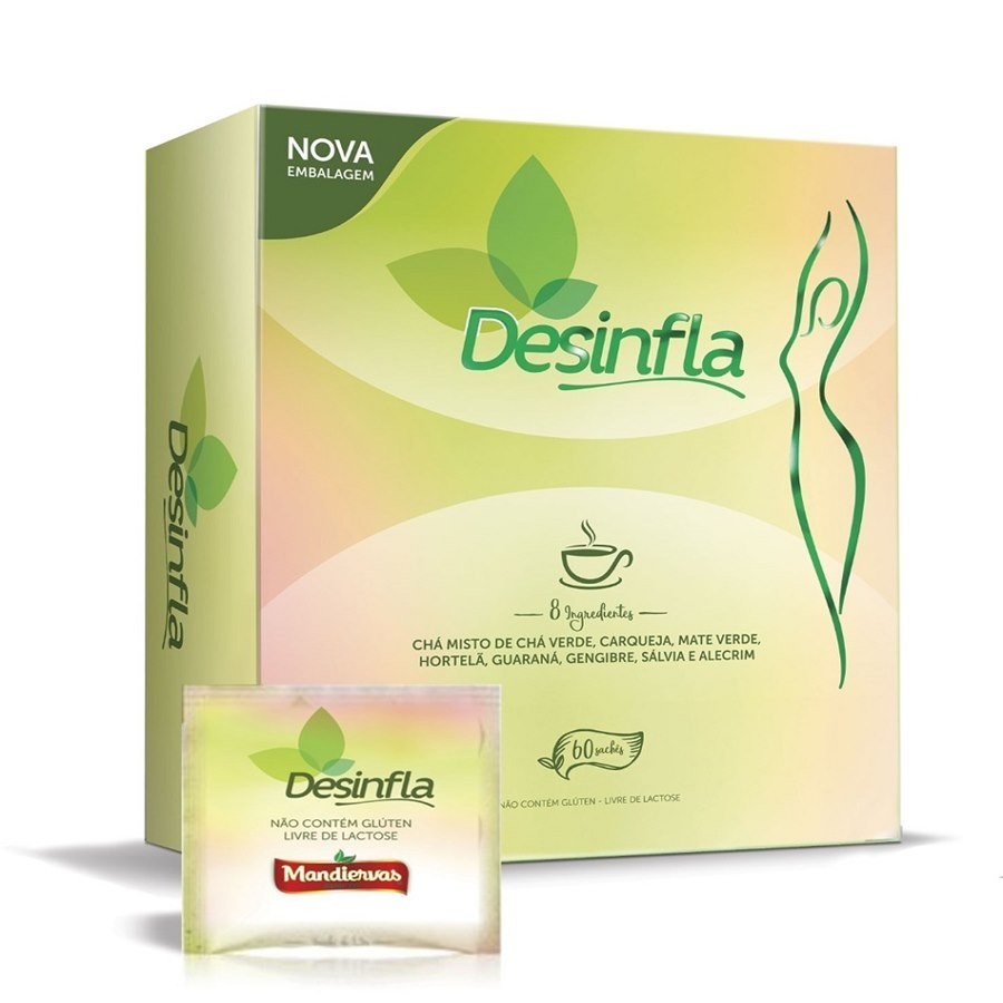 Chá Desinfla 60 Sachês - Mixto Sabor Tradicional em Oferta na Shopee