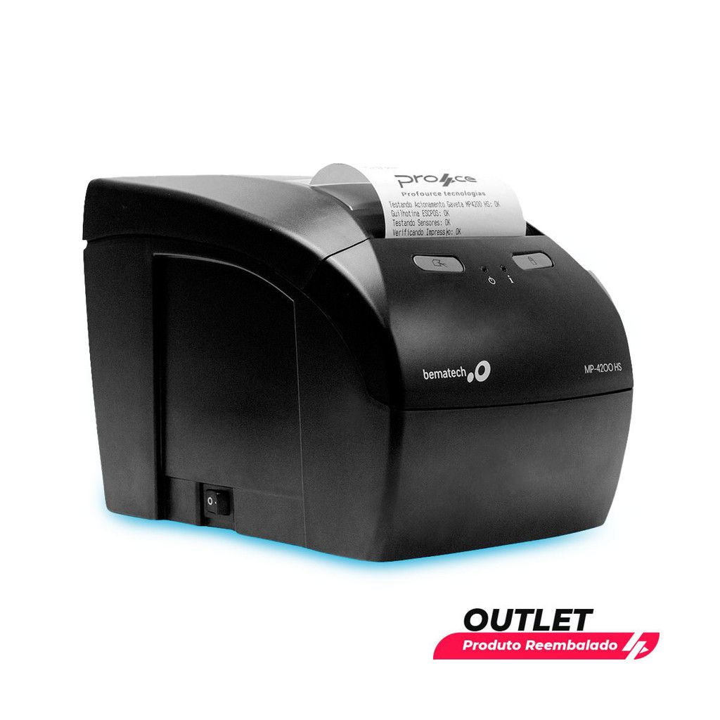 Usado/Reembalado: Impressora Térmica Não Fiscal Bematech MP-4200 HS USB Serial e Ethernet