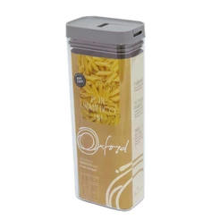 Pote Hermético Cristal (PP+PET) Retangular 1,8L Oxford Grey