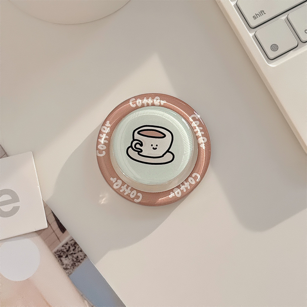 N52 Porta Telefone Magnético Redondo Fofo De Cartoon Para Caixa Magsafe E IPhone 15 14 Pro Max 14 Plus Dobrável Pop Ring
