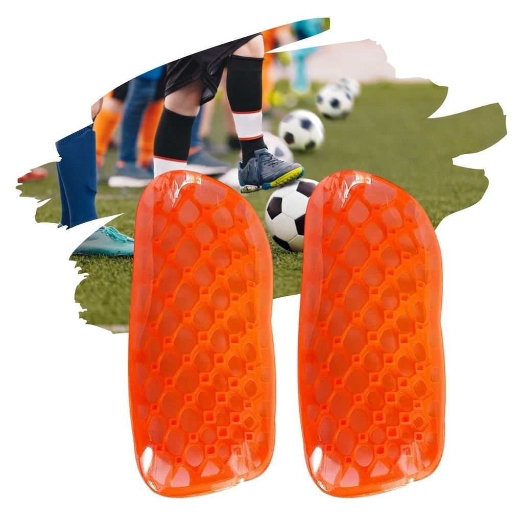 1 Par Caneleira Futebol Futsal Esporte Campo Infantil Suporte Proteção Perna Canela