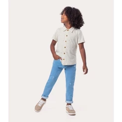 Camisa Infantil Menino Manga Curta Micro Estampas Em Algodão Malwee Kids