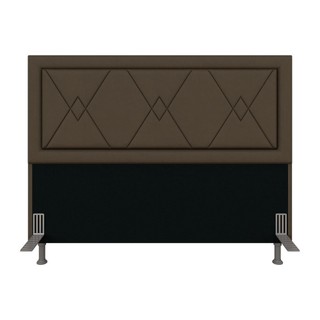Cabeceira Estofada Para Cama Queen Valência Marrom- M. Arapongas em Oferta na Shopee