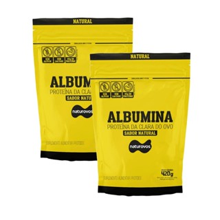 Kit 2x Albumina 420g - Naturovos em Oferta na Shopee