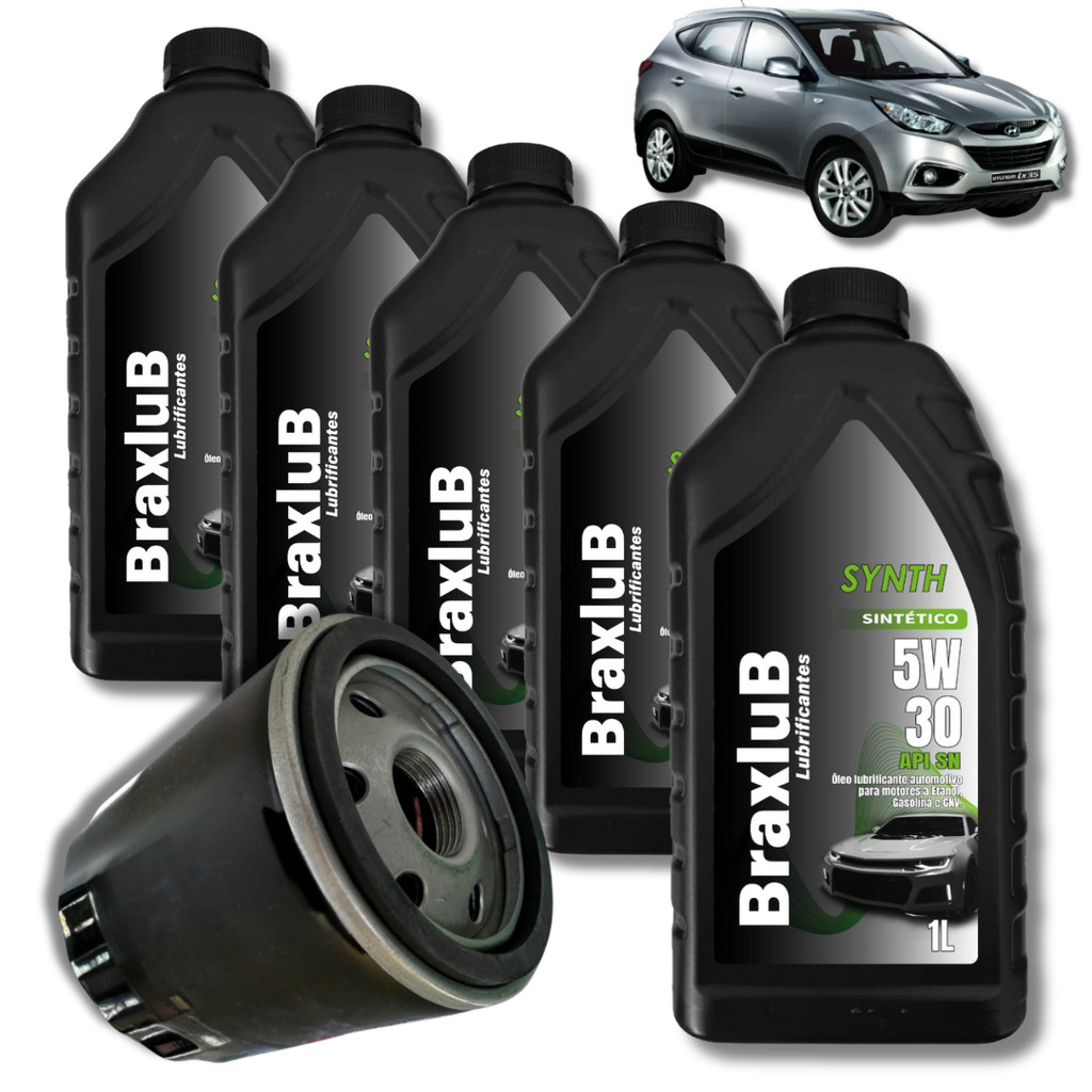 KIT TROCA DE ÓLEO SINTÉTICO 5W30 HYUNDAI IX35