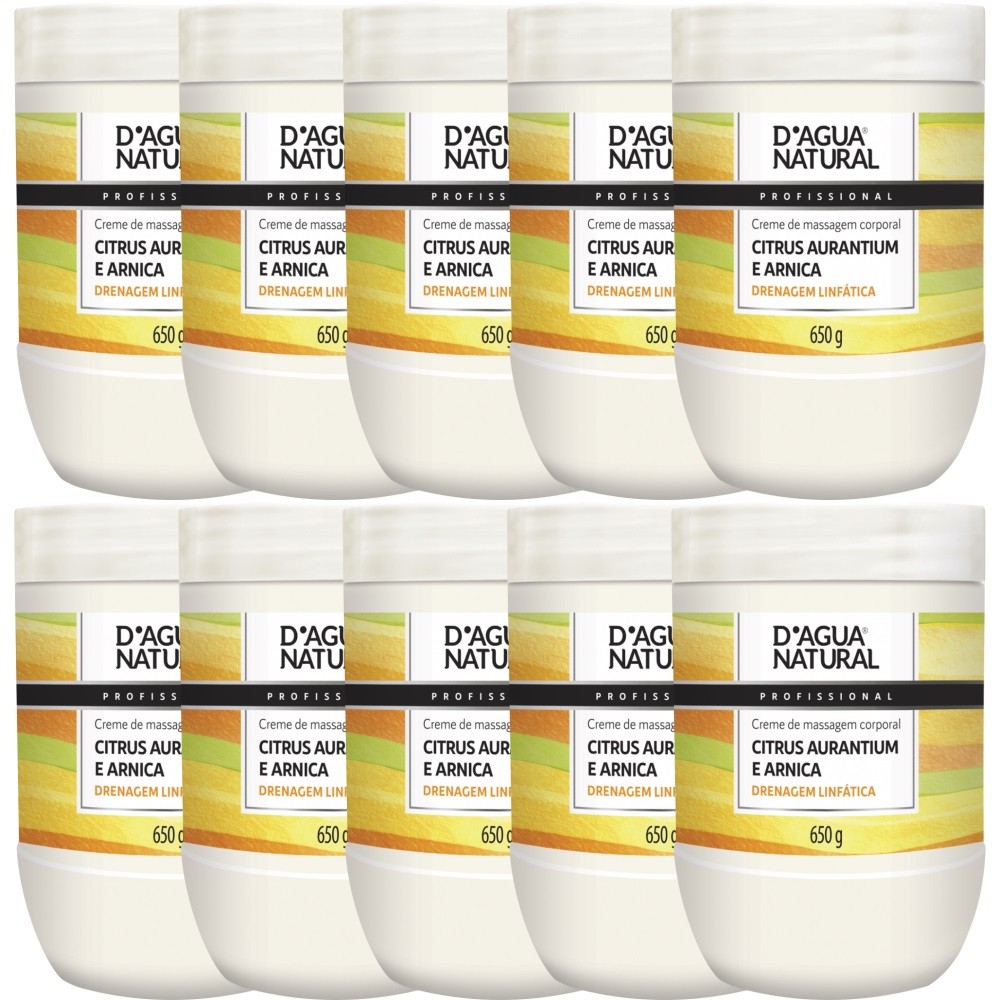 10UN Creme Citrus Aurantium Arnica 650G D’Água Natural