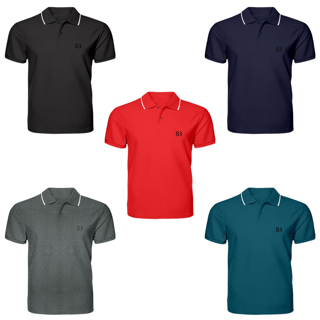 Kit 5 Camisas Blusas Gola Polo Algodão Piquet Tamanhos Grandes Especiais Plus Size G4 G5 G6