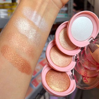 Iluminador Ruby Rose Facial de Maquiagem Crystal Glow Baked Dourado Pérola Altamente Pigmentado em Oferta na Shopee