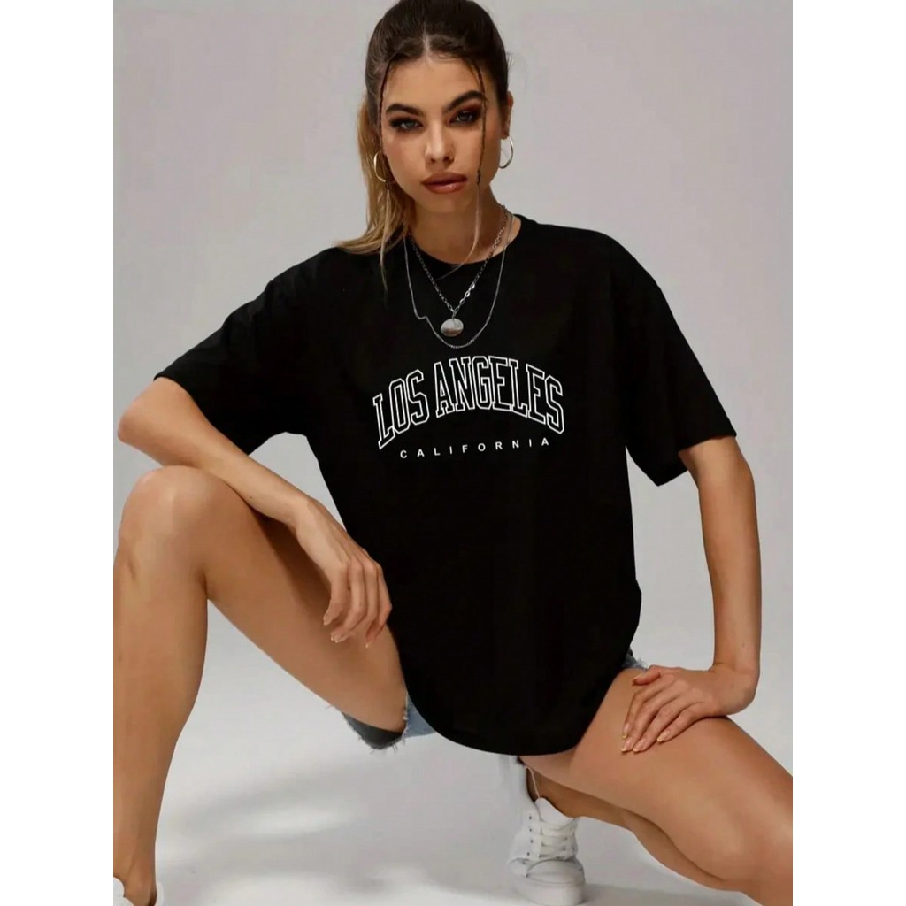 Camiseta Masculina Feminina Camisa T-shirt Estampada Los Angeles California Mulher Oversized Camisetão Premium Exclus.