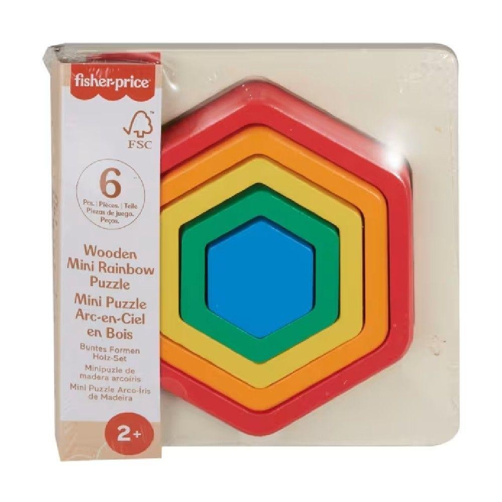 Fisher-Price Mini Quebra-cabeça Arco-Íris Hexágono - Mattel em Oferta na Shopee