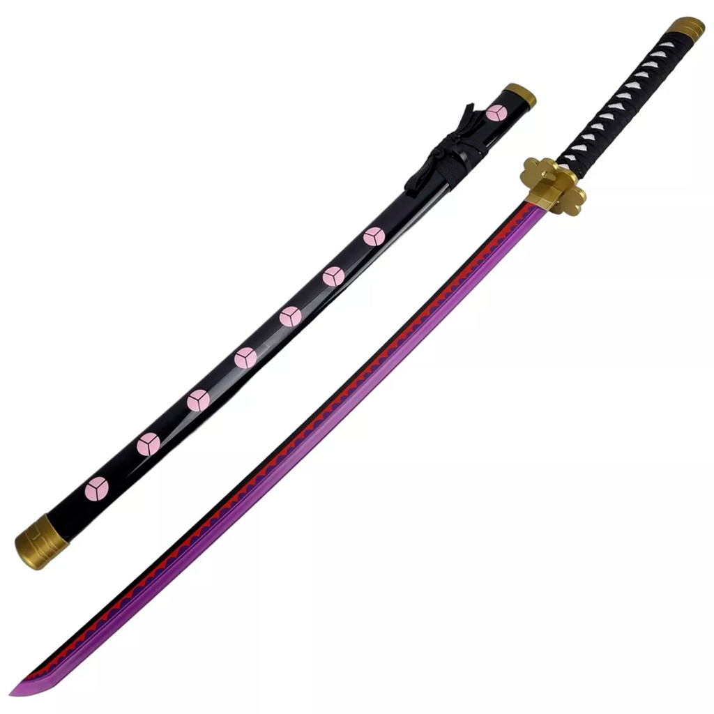 Espada Roronoa Zoro Katana Shusui De Bambu Com LED Cosplay One Piece Decoração