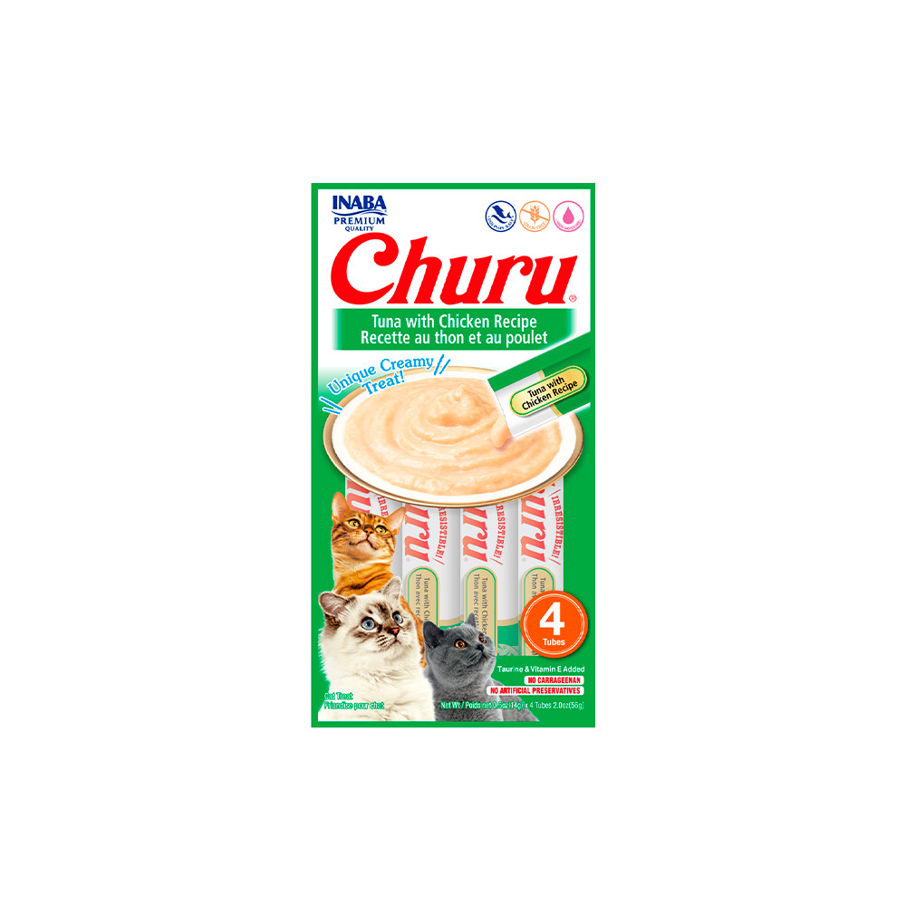 Purê Churu Atum com Galinha para Gatos 56g