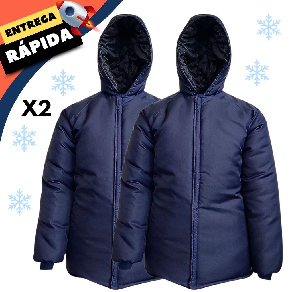 Kit 2 Unidade Jaqueta Japona para Açougue Frigorífico Camara Fria Proteção Contra Frio Exremo -49°