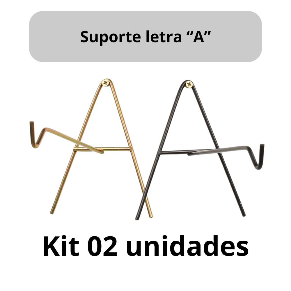 Kit 02 Suportes de parede para vaso de plantas Letra "A"