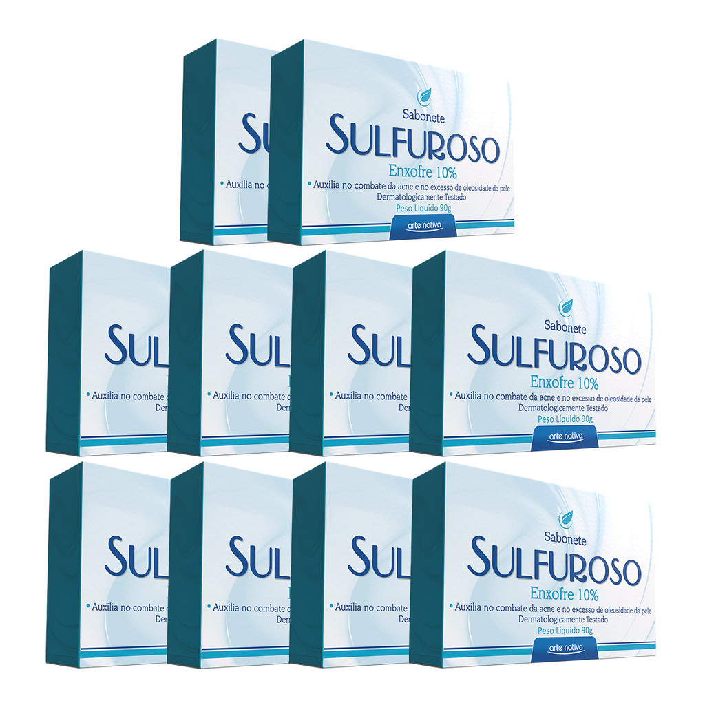 Kit 10 und Sabonete Enxofre Sulfuroso Arte Nativa 90g em Oferta na Shopee