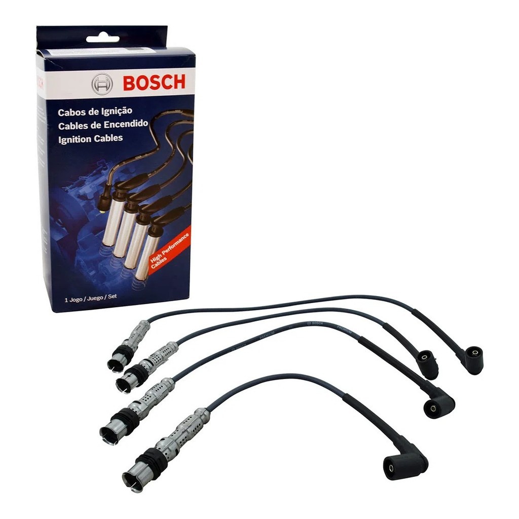 Jogo Cabo Vela Ignição Original Bosch Fox Gol Voyage Sedan Hatch 1.0 8v Motor EA111 Flex 2009 2010 2011 2012 2013 2014
