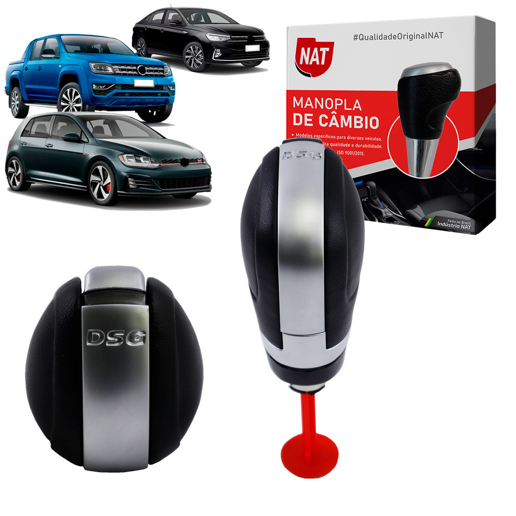 Manopla de Cambio Automático DSG Golf 2014 até 2020 E Amarok/Jetta/Tiguan/Fusca/Passat/Polo/Virtus/Nivus 2011 Até 2025