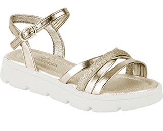 Sandália Infantil Feminina Aurora Worldcolors - Ouro Light em Oferta na Shopee