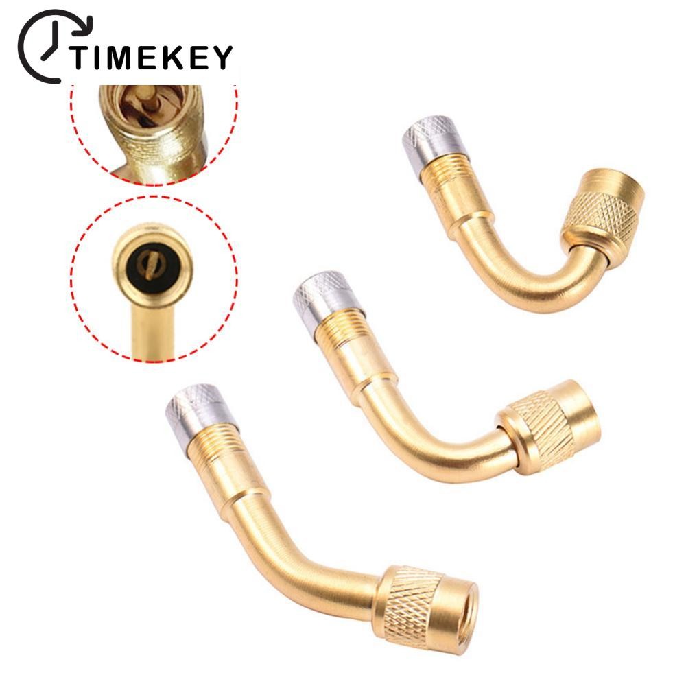 TKEY 45/90/135 Graus Ângulo De Latão Motocicleta Adaptador De Válvula Dobrada Extensão De Tubo De Pneu Para Carro Caminh