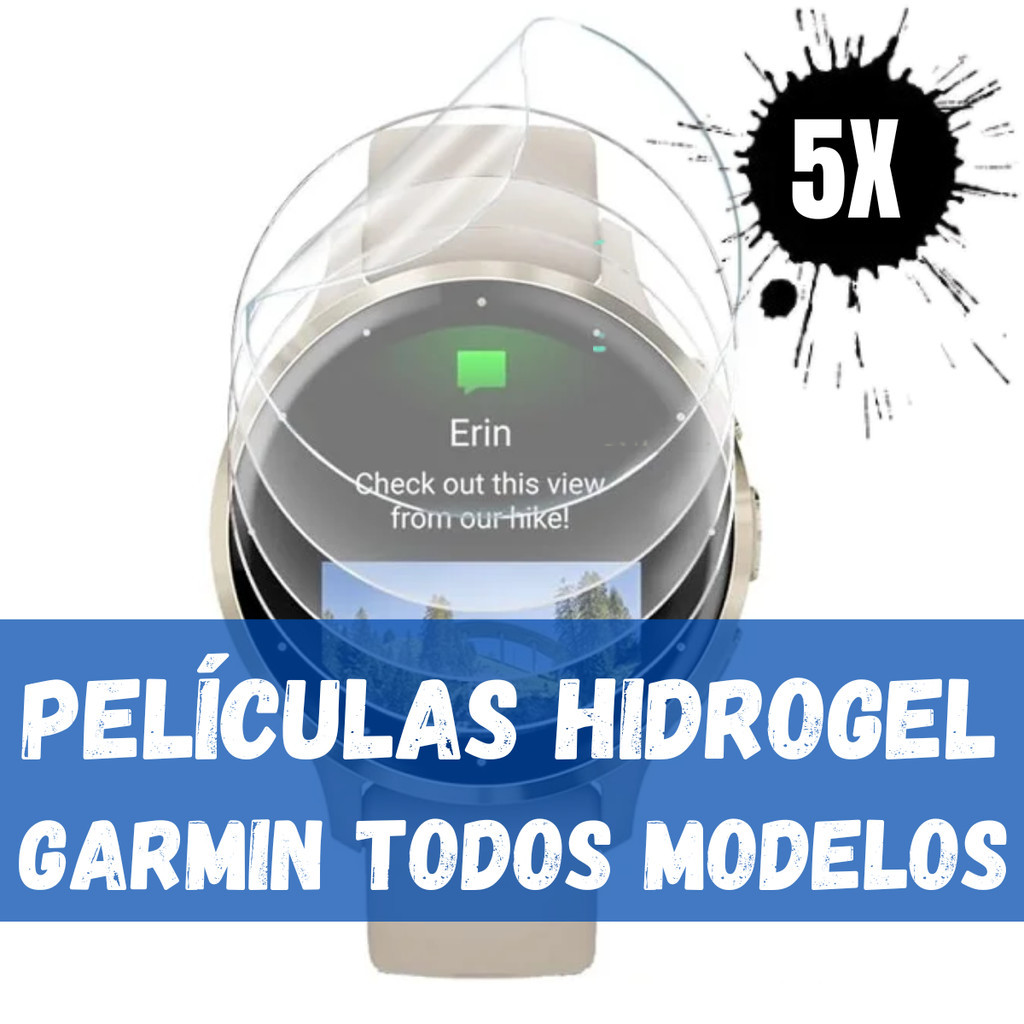 1 3 5 Películas Para SmartWatch De Hidrogel HD  Garmin Venu Fenix Vivo active Foreunrer 55 165 255 Approach
