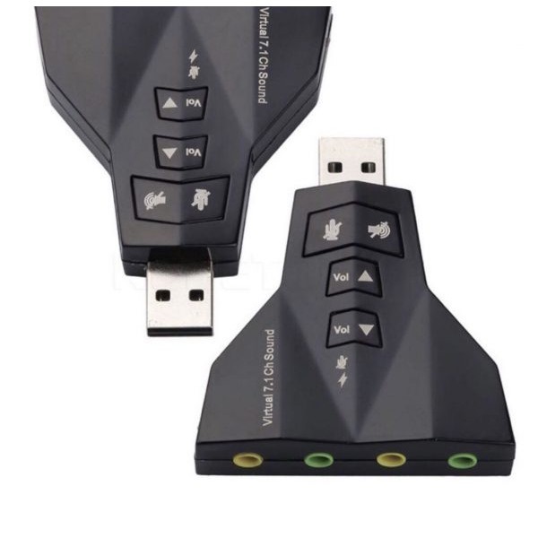 Placa De Som Adaptador Usb 7.1 Para 2 Fone Microfone em Oferta na Shopee