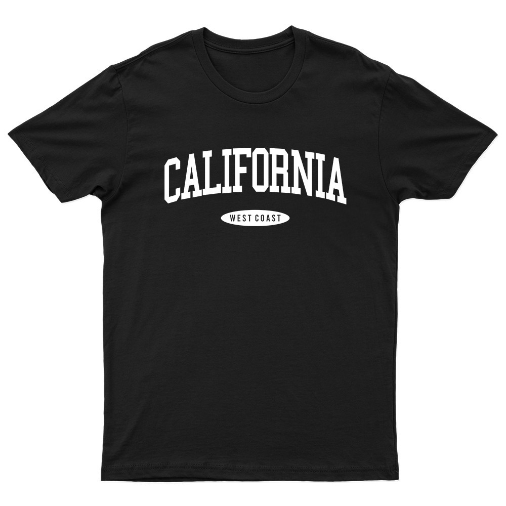 Camiseta Masculina California Estilo Americano Estampada Camisa Basica Algodão Premium