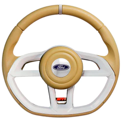 Volante Gti Bege com Branco Ford Escort Fiesta Ka Zetec