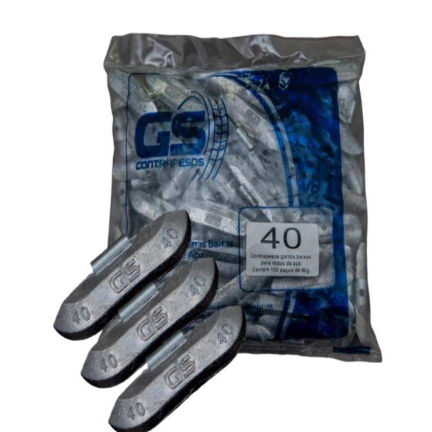 Chumbo para Balanceamento Contrapeso Contra Peso Garra Baixa 40 Gramas Pacote Com 50 unidades em Oferta na Shopee