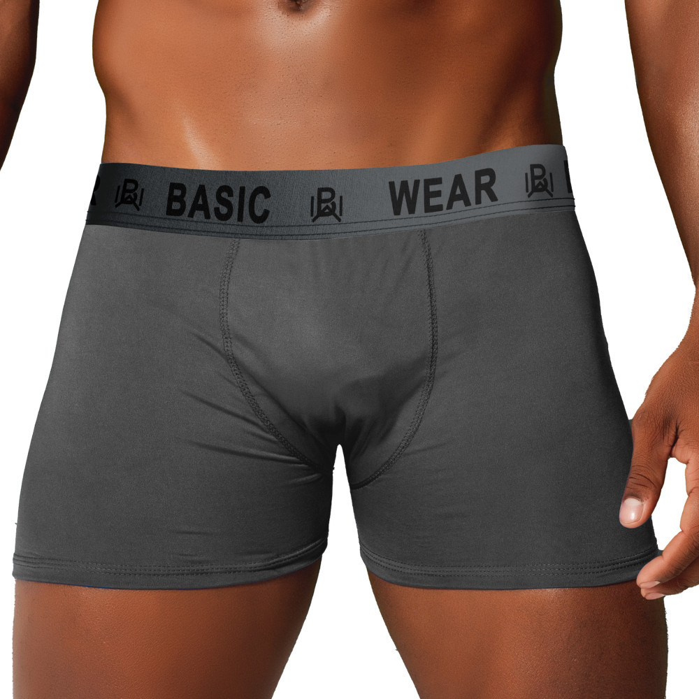 Kit 10 Cuecas Boxer Lisas de qualidade Basic Wear — imagem 2 de 2
