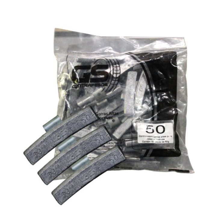 Chumbo para Balanceamento Garra Alta 50 Gramas Pacote Com 50 Pecas em Oferta na Shopee