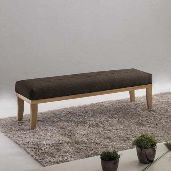 Puff para Quarto 140cm Veludo Theo Marrom Marrom
