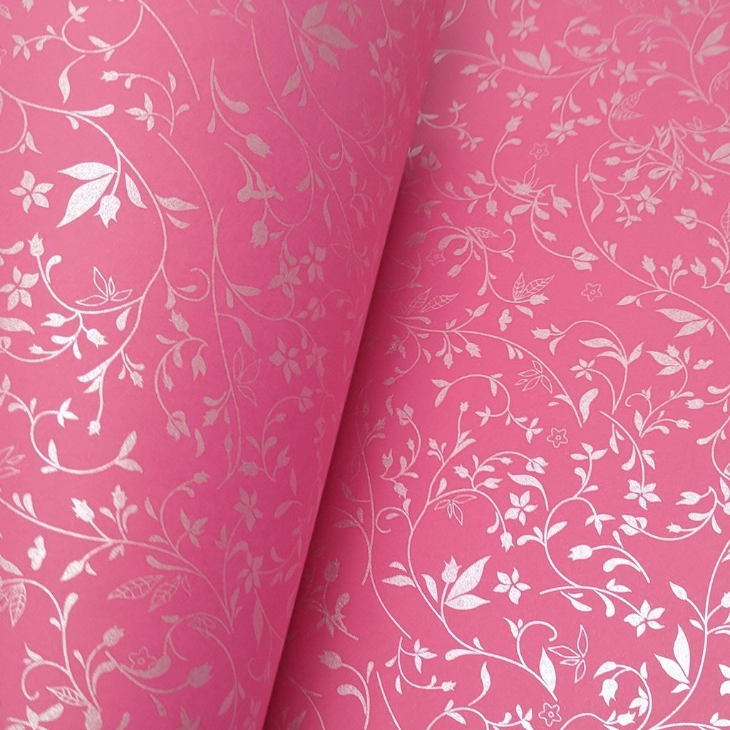 Papel Floral 03 - Rosa Pink com Pérola - A4 - 180g/m² - 10 Folhas em Oferta na Shopee