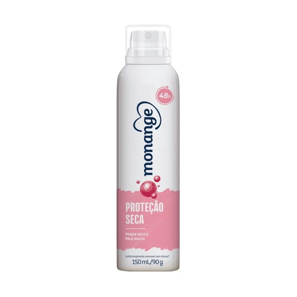 Desodorante Aerossol Monange Protecao Seca sem Alcool 150ml