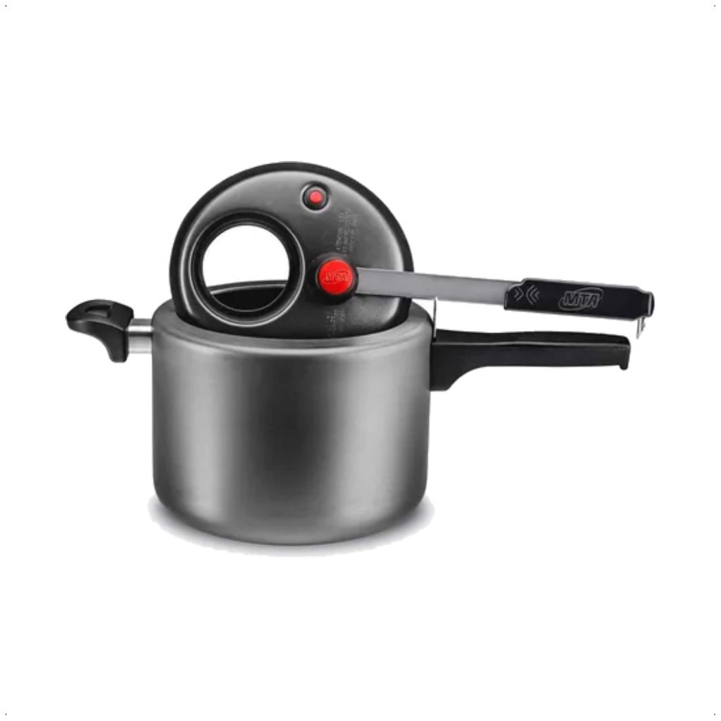 Panela De Pressão 4,5L Antiaderente Grafite Com Visor de Vidro MTA – 6000