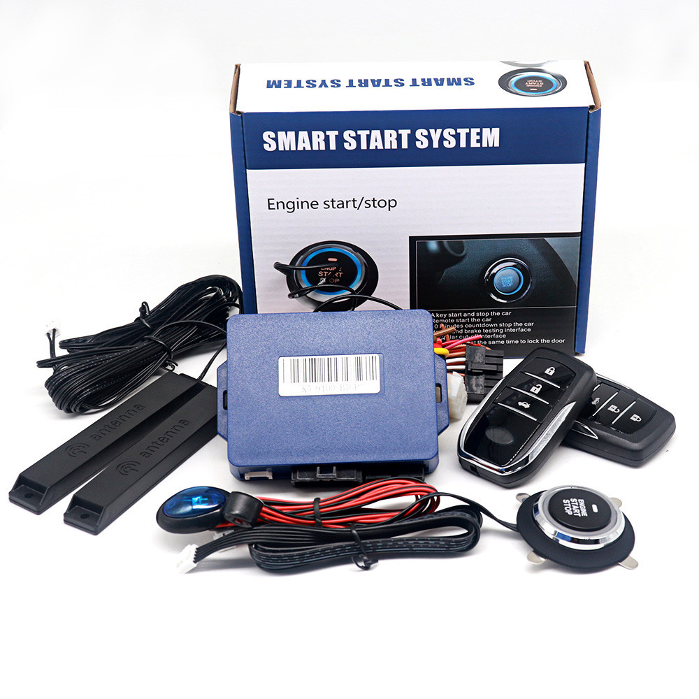 Alarme De Carro Universal , Sistema De Parada De Partida Com Um Botão , Kit De Ignição De Motor Remota , Entrada Sem Cha