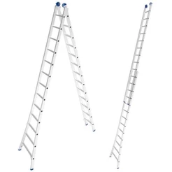 Escada de Alumínio Extensiva 2 x 13 Degraus 3,93 x 6,45 Metros EVALD