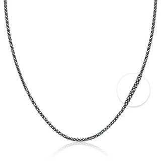 Corrente Pipoca envelhecida Bali 50cm Prata 925