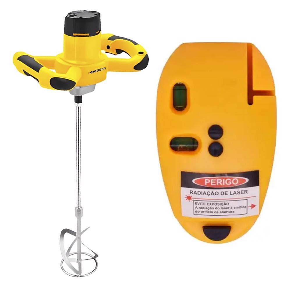 Misturador de Argamassa e Tinta 1600W com Nível a Laser MENEGOTTI em Oferta na Shopee