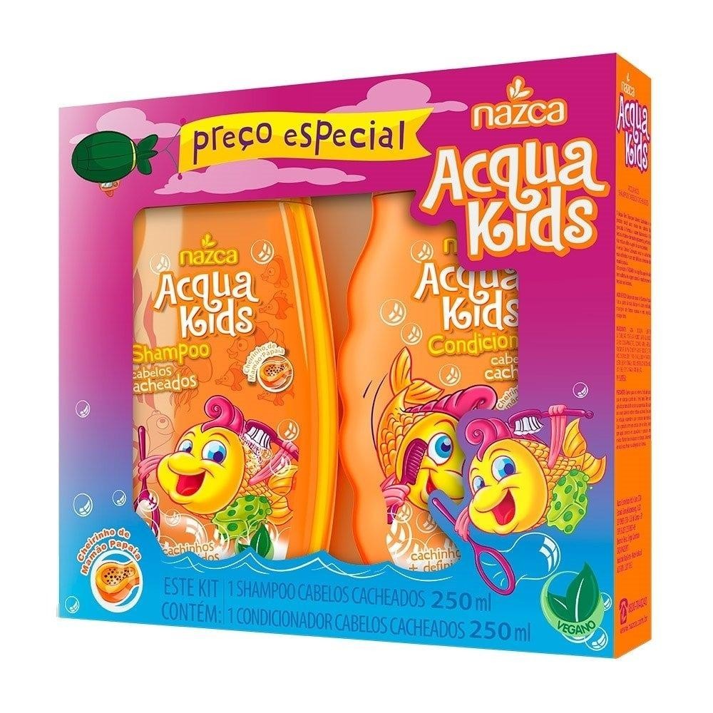 Kit Shampoo + Condicionador Acqua Kids Cabelos Cacheados 250ml em Oferta na Shopee