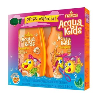 Kit Shampoo + Condicionador Acqua Kids Cabelos Cacheados 250ml em Oferta na Shopee
