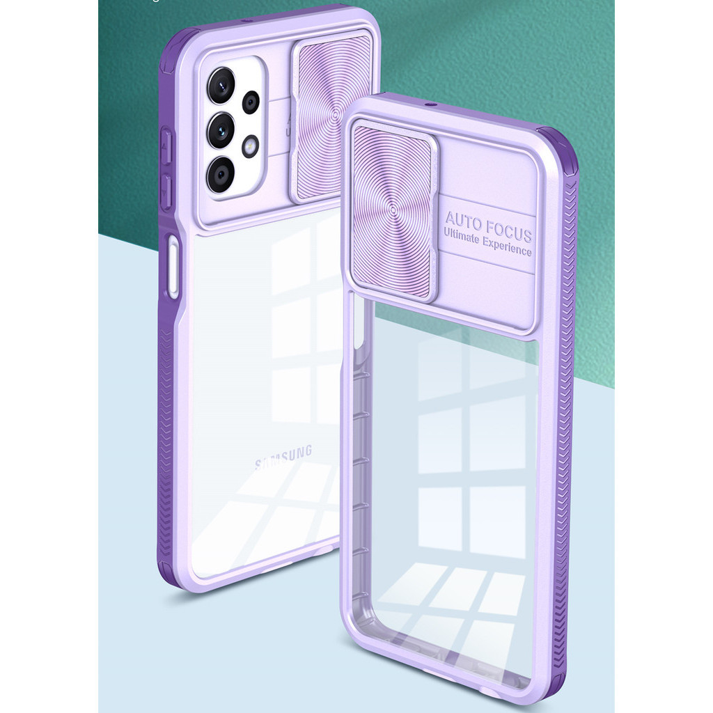 Caixa Transparente Lenuo Para Samsung Galaxy A55 A35 A25 A15 A05S A05 A54 A34 A14 A04S A73 A53 A13 A33 A23 5G 4G Com Tampa Deslizante Câmera