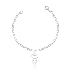 Pulseira Prata 925 Pingente Menino